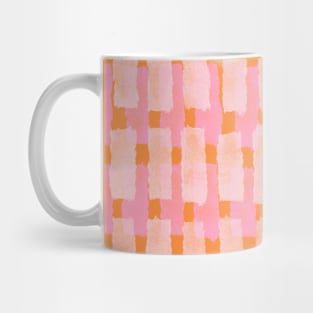 Pink and Orange Brushstroke Geometric Mug